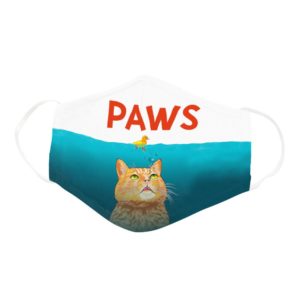 Funny Yellow Cat PAWS Under Ocean Beast Face Mask