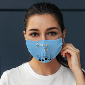 Sorry Im Deaf Musical Note Perfect Gift For Disability Face Mask