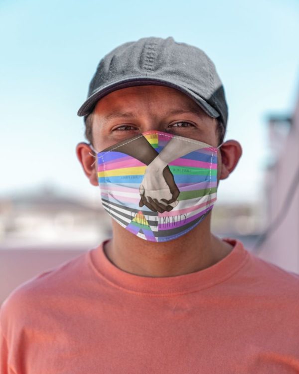 LGBT Rainbow Pride Equal Humanity Black And White You And Me Face Mask