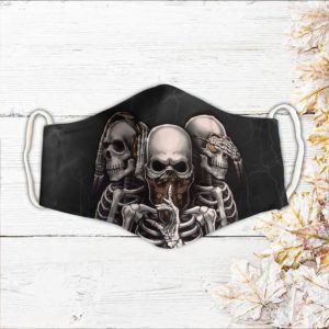 Skull three ghots face mask be afraid mask