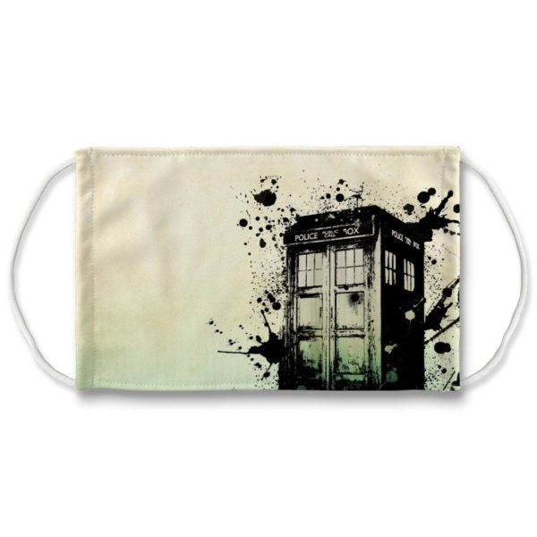 Doctor Who Tardis Artwork UK Police Box Face Mask