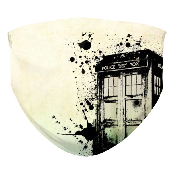 Doctor Who Tardis Artwork UK Police Box Face Mask