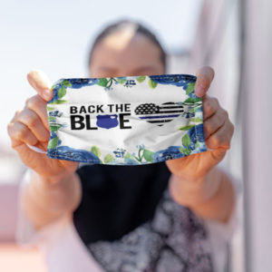 Black The Blue Blue Lives Matter Thin Blue Line Police Support Law Enforcement Face Mask