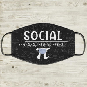 Math Social Distance Equal Pi Forever Face Mask