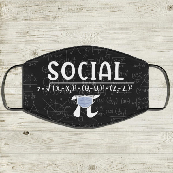 Math Social Distance Equal Pi Forever Face Mask