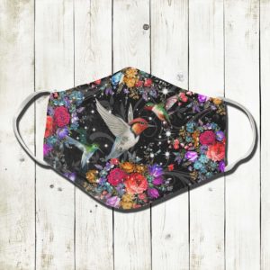 Hummingbirds And Flower Face Mask