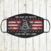 Born Raised And Protected By God Gun Guts Glory Face Mask