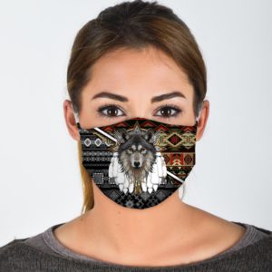 Wolf Native American Face Mask