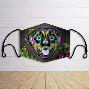 Rottweiler day of the dead Face Mask