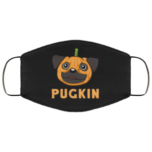 Halloween Mops Kürbis Pugkin Hund Kostüm Geschenk Face Mask