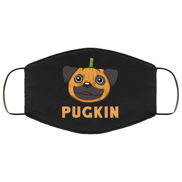 Halloween Mops Kürbis Pugkin Hund Kostüm Geschenk Face Mask