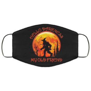 Bigfoot witch hello darkness my old friend halloween face mask