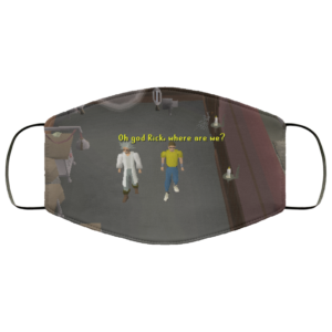 Runescape Rick and Morty Face Mask