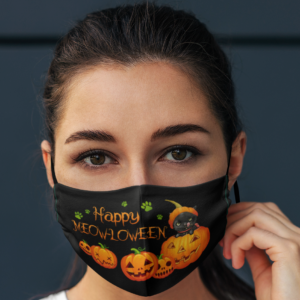 Happy Meow-lloween Funny Halloween Face Mask