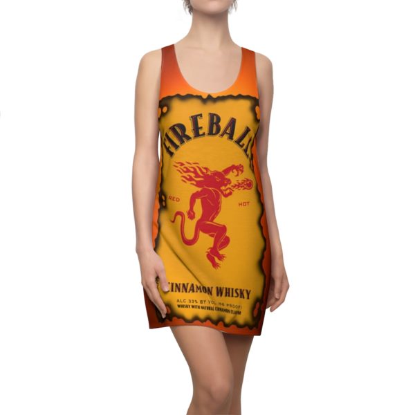 Fireball Canadian Whisky Bottle Racerback Dress