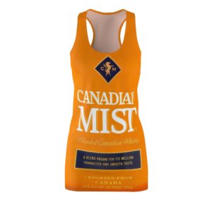 Canadian Mist Whisky Bottle Racerback Dress