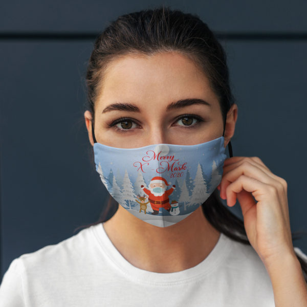 Merry X-Mask 2020 Funny Santa Claus Wearing Mask Face Mask