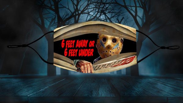 Jason 6ft Away or 6ft Under Halloween Face Mask