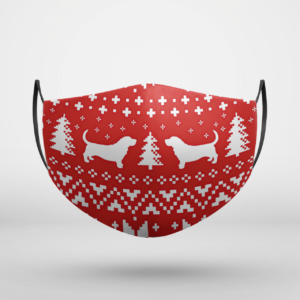 Basset Hound Dog Ugly Christmas Face Mask