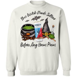 Vizzy Blueberry Pomegranate This Witch Needs Seltzer Before Any Hocus Pocus Halloween T-Shirt