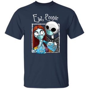Jack and Sally Wearing Facemask Hand sanitizer T-Shirt