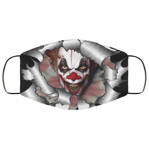 Vinyl Stickers Ripped Torn Metal Evil Clown Halloween Face Mask
