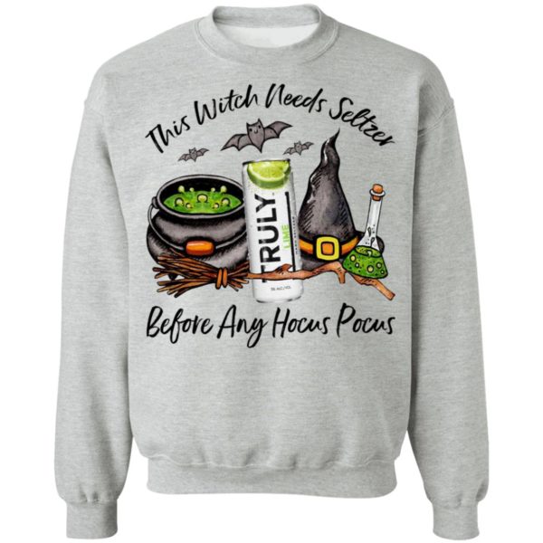 Truly Lime This Witch Needs Seltzer Before Any Hocus Pocus Halloween T-Shirt