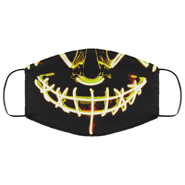 Yellow Anroll Halloween Mask LED Light Up Face Mask