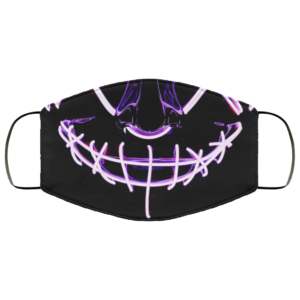 Purple Anroll Halloween LED Light Up Face Mask