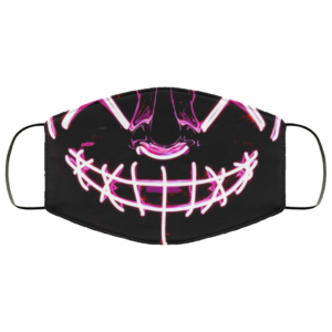 Pink Anroll Halloween LED Light Up Face Mask