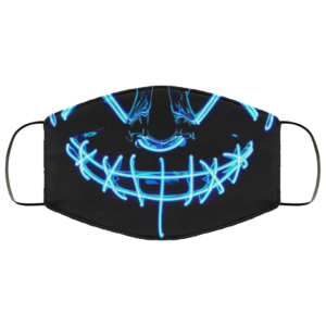 Blue Anroll Halloween LED Light Up Face Mask