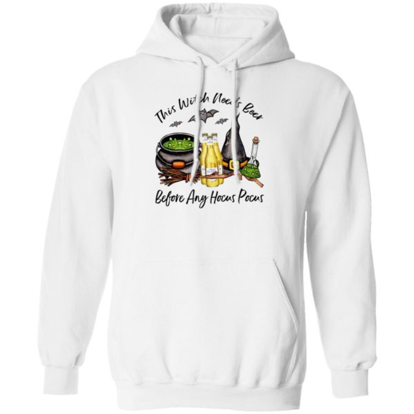 Michelob Ultra Pure Gold Bottle This Witch Needs Beer Before Any Hocus Pocus Halloween T-Shirt