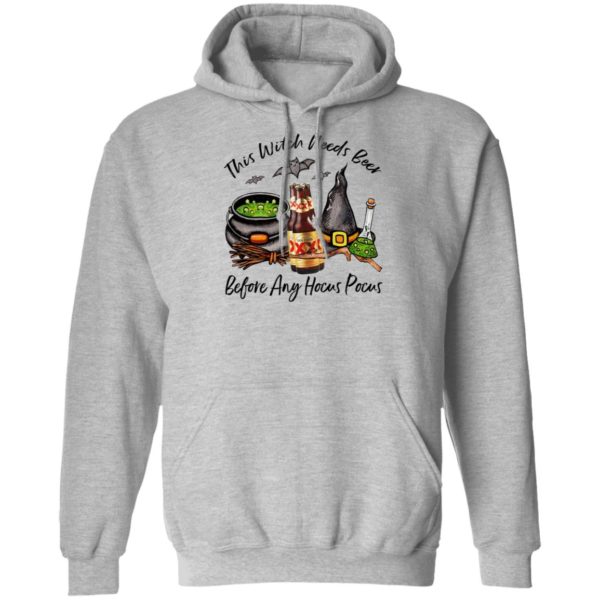 Dos Equis XX Amber Bottle This Witch Needs Beer Before Any Hocus Pocus Halloween T-Shirt