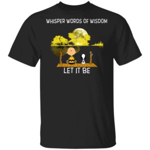 Whisper Words Of Wisdom Let It Be Guitar Lake Shadow Snoopy T-Shirt, LS, Hoodie