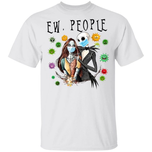 Jack and Sally Love Wearing Facemask T-Shirt