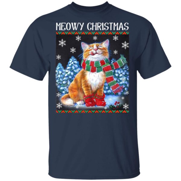 Meowy Lovely Cat Christmas Shirt