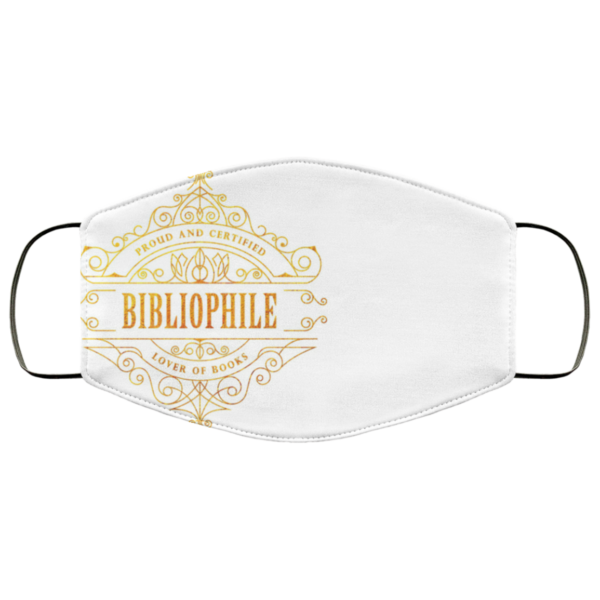Proud And Certified BiBliophile Gold Face Mask