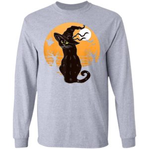 Retro Halloween Black Cat T-Shirt