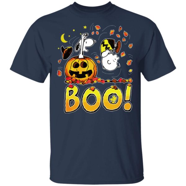 Boo Happy Halloween Charlie Brown Woodstock And Snoopy T-Shirt