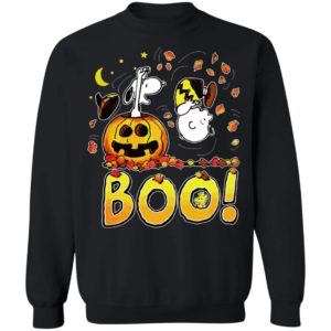 Boo Happy Halloween Charlie Brown Woodstock And Snoopy T-Shirt