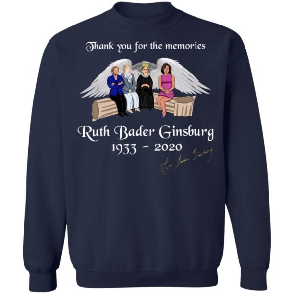 Thank You For The Memories Ruth Bader Ginsburg 1933-2020 T-Shirt