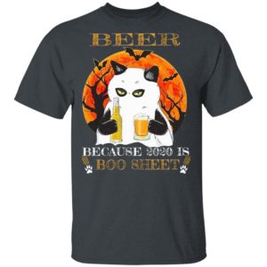 Beer Because 2020 Is Boo Sheet Cat T-Shirt