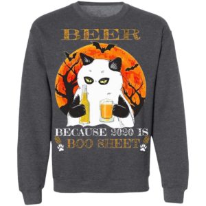 Beer Because 2020 Is Boo Sheet Cat T-Shirt