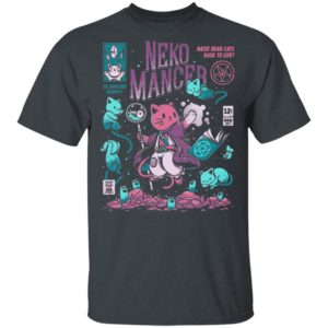 Halloween Neko Mancer Cat Necromancer T-Shirt