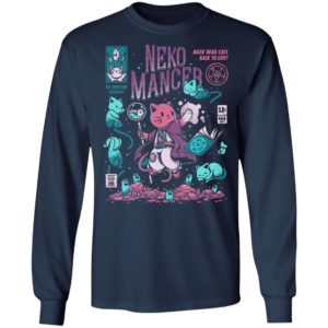 Halloween Neko Mancer Cat Necromancer T-Shirt