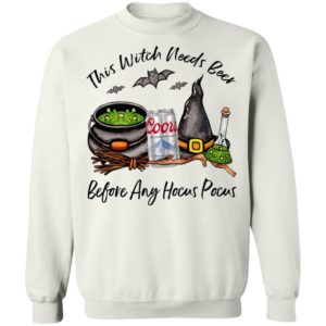 Coors Lager Can This Witch Needs Beer Before Any Hocus Pocus T-Shirt