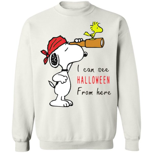 Snoopy And Woodstock I Can See Halloween From Here T-Shirt
