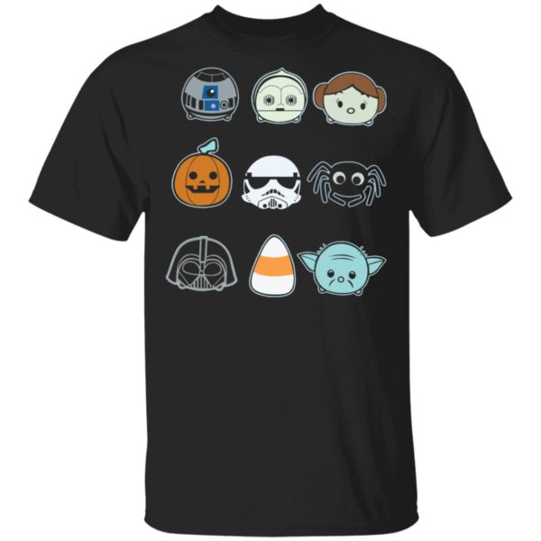 Round And Mini Faces Star Wars Halloween T-Shirt