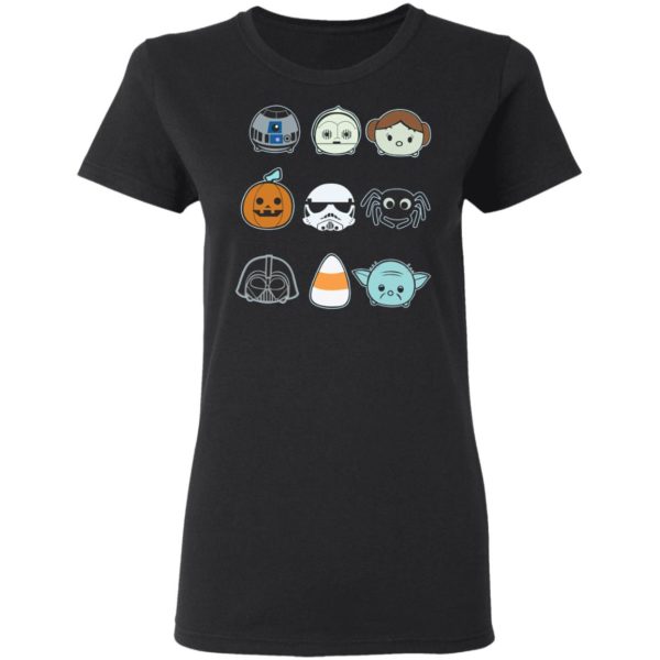 Round And Mini Faces Star Wars Halloween T-Shirt