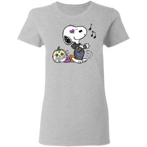 Singing Snoopy Calavera Halloween T-Shirt